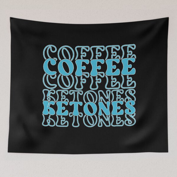 Item preview, Fun Retro Keto Coffee and Ketones Typography designed and sold by Simplystik.