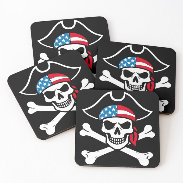 Item preview, Patriotic Pirate 4th of July American Flag designed and sold by TKsTees.