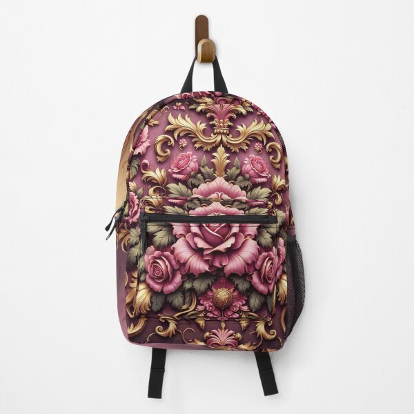 Item preview, Matte Fuchsia Rococo With Roses designed and sold by DesignsByPrnces.