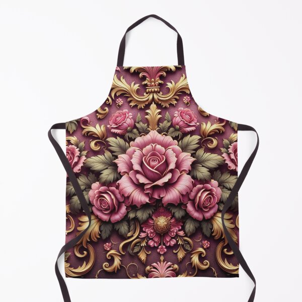 Item preview, Matte Fuchsia Rococo With Roses designed and sold by DesignsByPrnces.