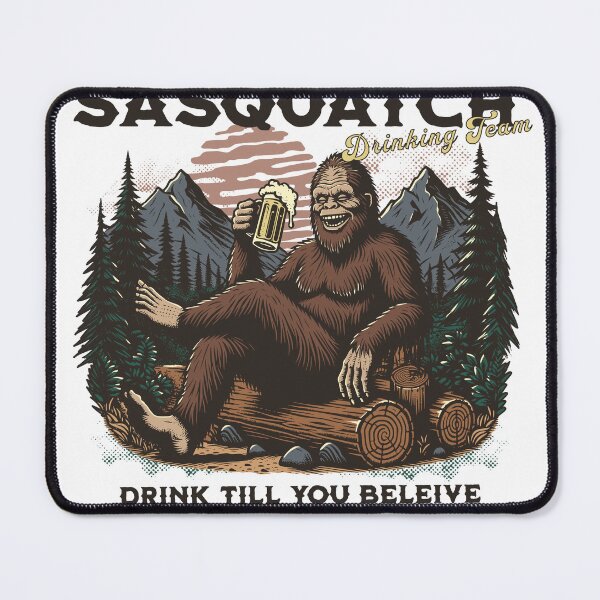 Item preview, Sneaky Sasquatch Drinking Team Logo designed and sold by FreshMintBoutiq.