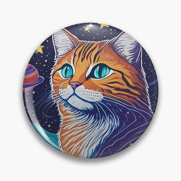 Item preview, Space Cat With Starts  designed and sold by OhAhStickers.