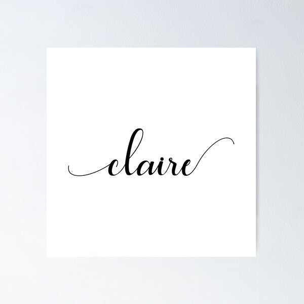 Item preview, Claire - Custom name on delicate black cursive font designed and sold by To the Lua.
