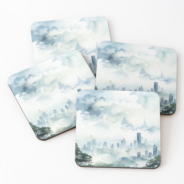 Item preview, Watercolor Cityscape designed and sold by NeoNebulaArt.