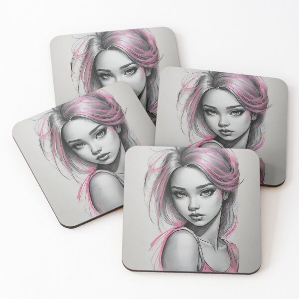 Artikelvorschau, Mädchen mit rosa Haaren entworfen und verkauft von the-pink-ghost.
