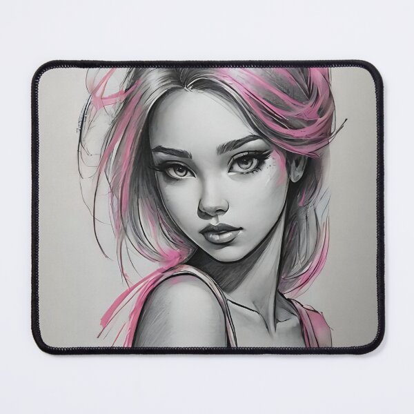 Artikelvorschau, Mädchen mit rosa Haaren entworfen und verkauft von the-pink-ghost.