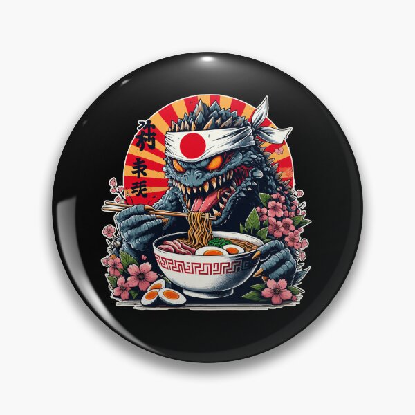 Item preview, Anime Japanese Monster Kaiju Eating Ramen Manga designed and sold by Dressed For  Duty.