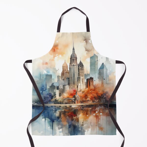 Item preview, Watercolor Cityscape designed and sold by NeoNebulaArt.