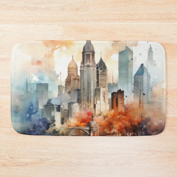 Item preview, Watercolor Cityscape designed and sold by NeoNebulaArt.