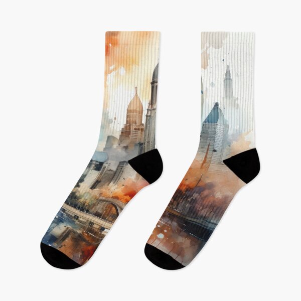 Item preview, Watercolor Cityscape designed and sold by NeoNebulaArt.