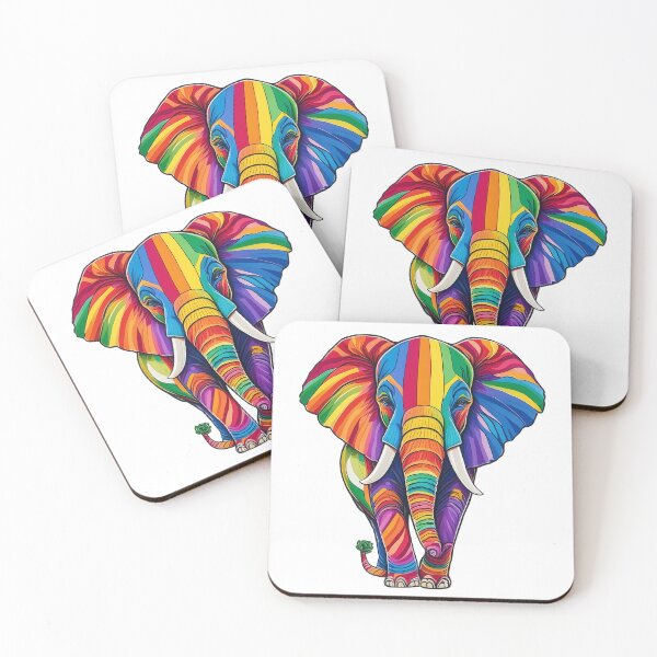 Item preview, Rainbow Elephant  designed and sold by OhAhStickers.