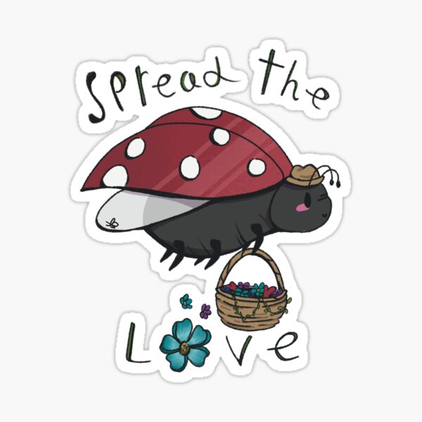 Item preview, Spread The Love Lady Bug designed and sold by LemonBubblesArt.