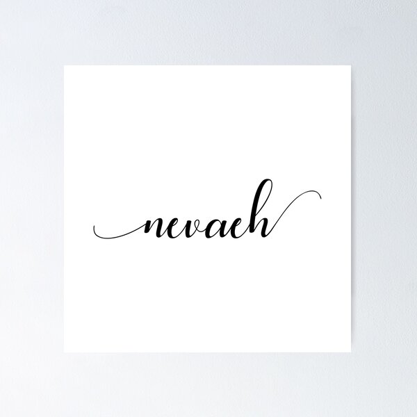 Item preview, Nevaeh - Custom name on delicate black cursive font designed and sold by To the Lua.
