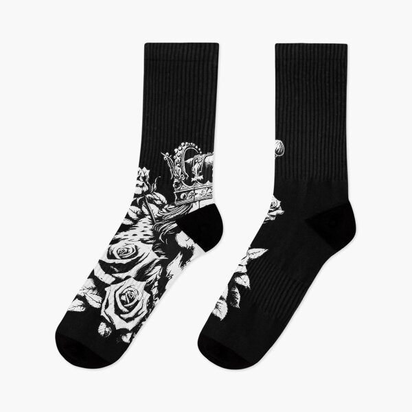 Item preview, Dark Art Skull King Crown Prince with Roses Vintage Grunge Tattoo designed and sold by MORSPECTIVE.