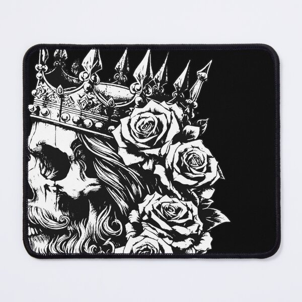 Item preview, Dark Art Skull King Crown Prince with Roses Vintage Grunge Tattoo designed and sold by MORSPECTIVE.
