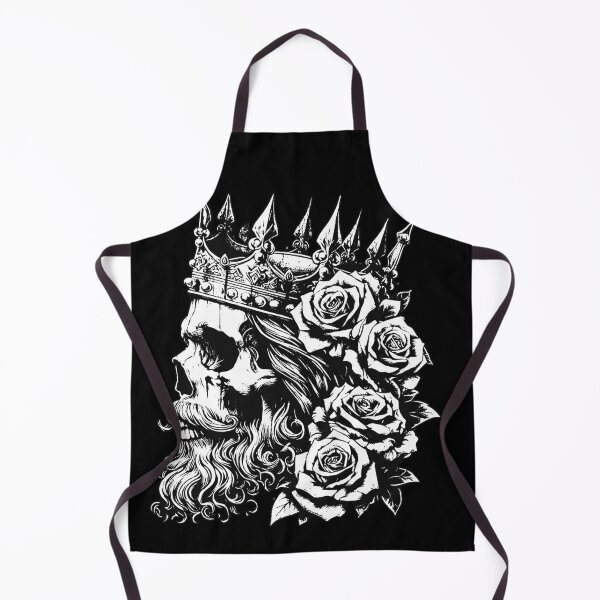 Item preview, Dark Art Skull King Crown Prince with Roses Vintage Grunge Tattoo designed and sold by MORSPECTIVE.
