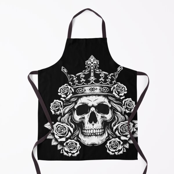 Item preview, Dark Art Skull King Crown Prince with Roses Vintage Grunge Tattoo designed and sold by MORSPECTIVE.