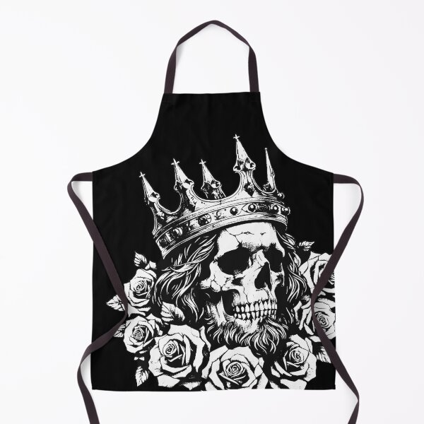 Item preview, Dark Art Skull King Crown Prince with Roses Vintage Grunge Tattoo designed and sold by MORSPECTIVE.