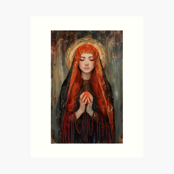 Item preview, Devotion of Mary Magdalene - Saint Mary Magdalene and the Red Easter Egg designed and sold by SanctifiedSouls.