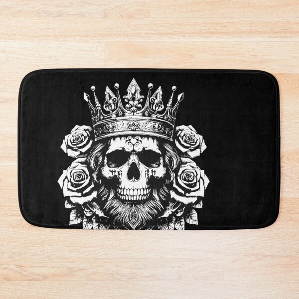 Item preview, Dark Art Skull King Crown Prince with Roses Vintage Grunge Tattoo designed and sold by MORSPECTIVE.