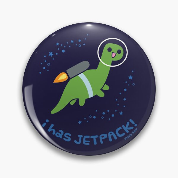 Item preview, I Has Jetpack Green Space Dinosaur Astronaut designed and sold by KristyKate.