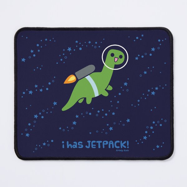 Item preview, I Has Jetpack Green Space Dinosaur Astronaut designed and sold by KristyKate.