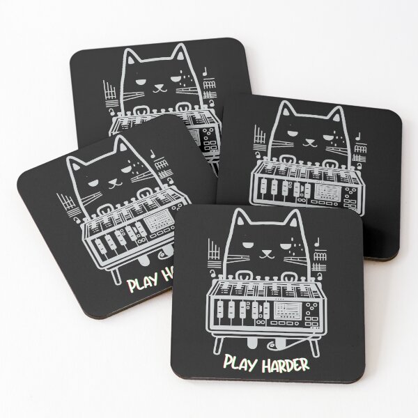 Item preview, Synthesizer Cat Plays Harder  designed and sold by Nordic Ch.