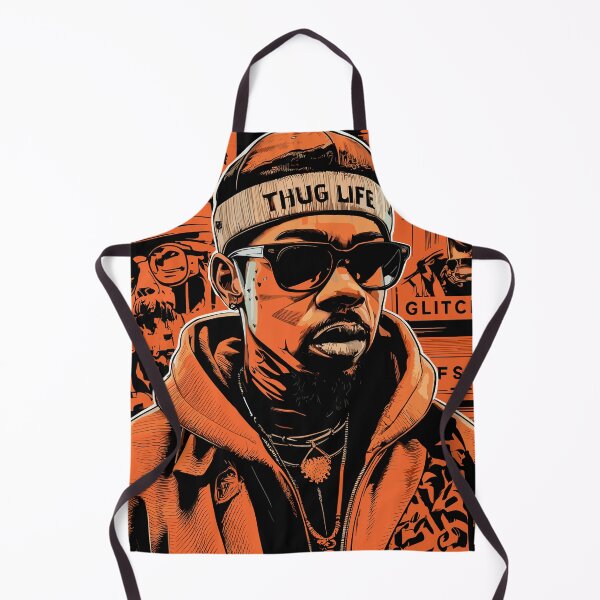 Item preview, Vibrant Orange Thug Life Design with Black Guy designed and sold by diegomenjivar92.