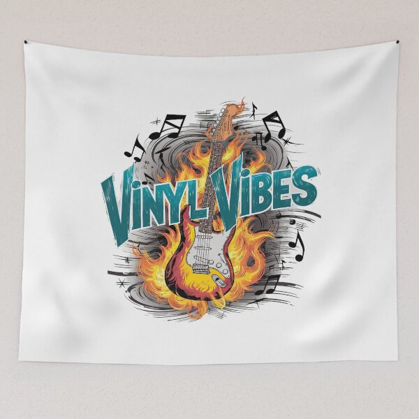 Item preview, Vinyl Vibes Fiery Classic Rock designed and sold by behnay.