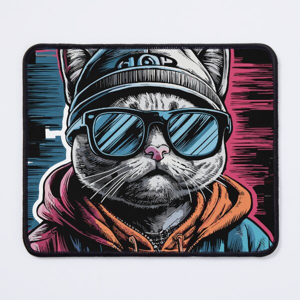 Item preview, Cool Cat Thug Life Design in Bold Colors designed and sold by diegomenjivar92.