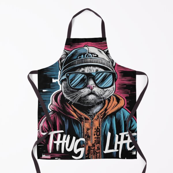 Item preview, Cool Cat Thug Life Design in Bold Colors designed and sold by diegomenjivar92.