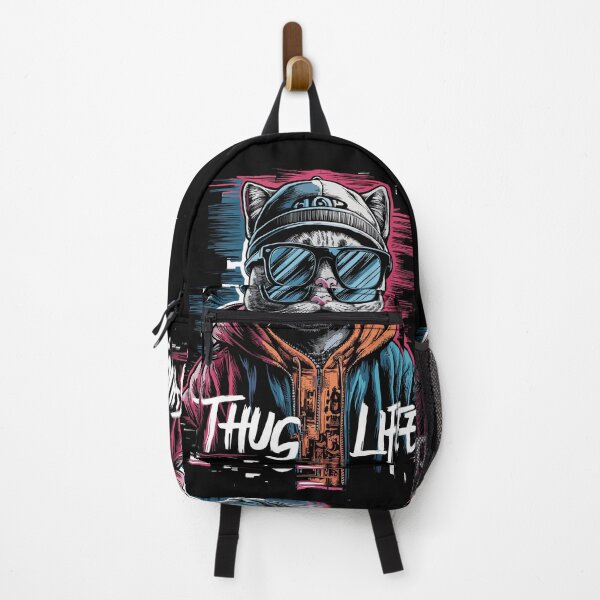 Item preview, Cool Cat Thug Life Design in Bold Colors designed and sold by diegomenjivar92.