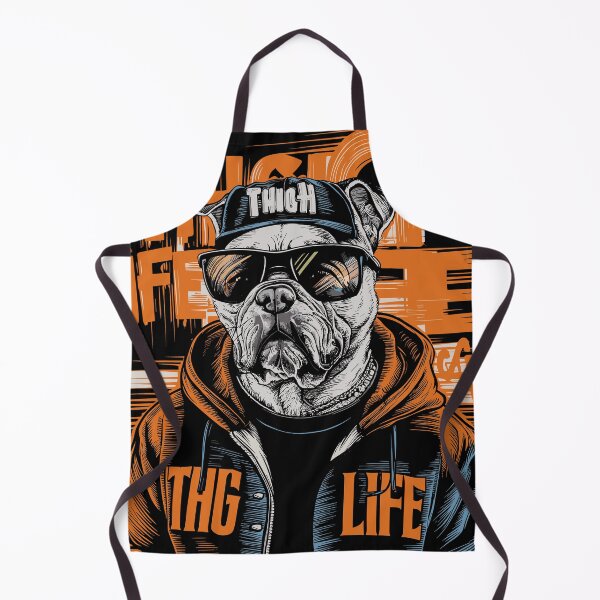 Item preview, Thug Life Dog Design in Orange Colors designed and sold by diegomenjivar92.