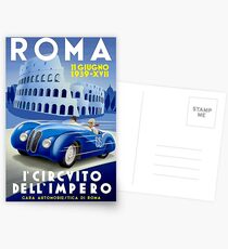 "ROMA VINTAGE GRAND PRIX" Auto Racing Print Postcards