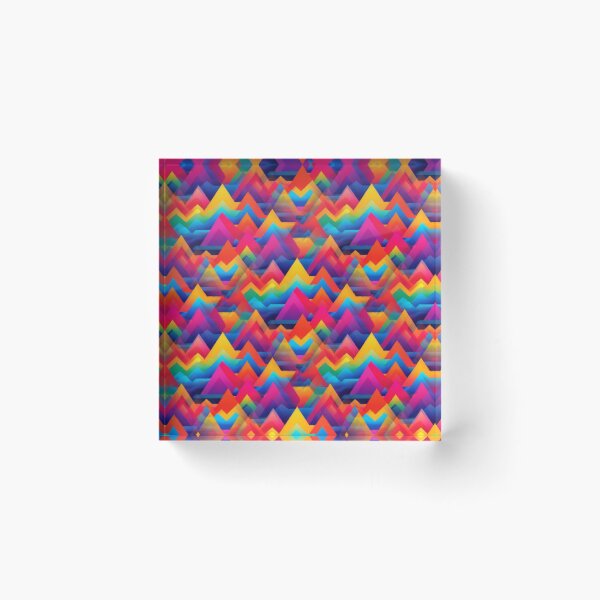 Item preview, Colorful Rainbow Mountain Abstract Psychedelic Zigzag Landscape designed and sold by Zeph1.