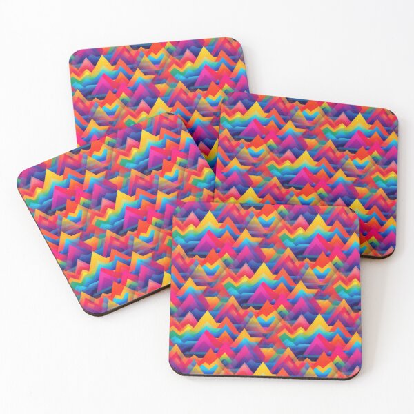 Item preview, Colorful Rainbow Mountain Abstract Psychedelic Zigzag Landscape designed and sold by Zeph1.