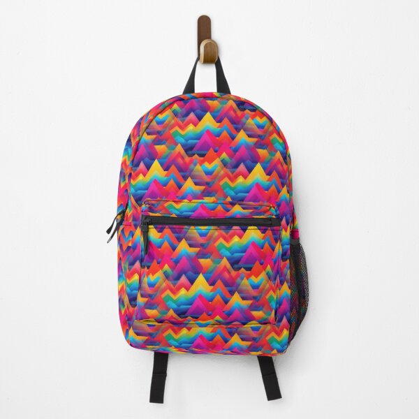 Item preview, Colorful Rainbow Mountain Abstract Psychedelic Zigzag Landscape designed and sold by Zeph1.