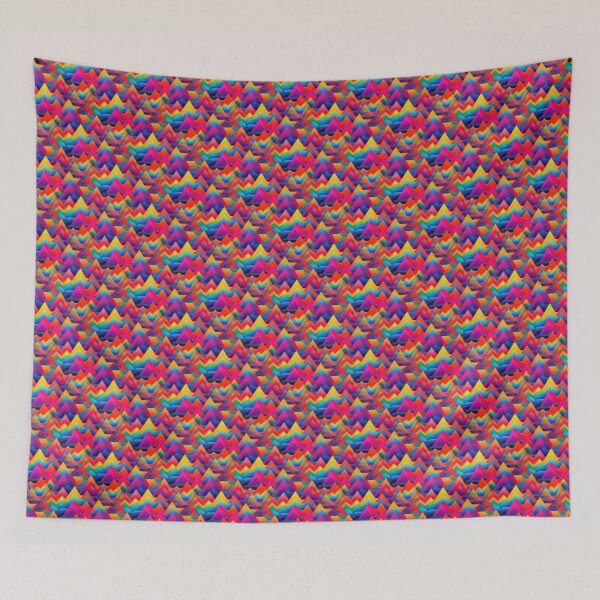 Item preview, Colorful Rainbow Mountain Abstract Psychedelic Zigzag Landscape designed and sold by Zeph1.