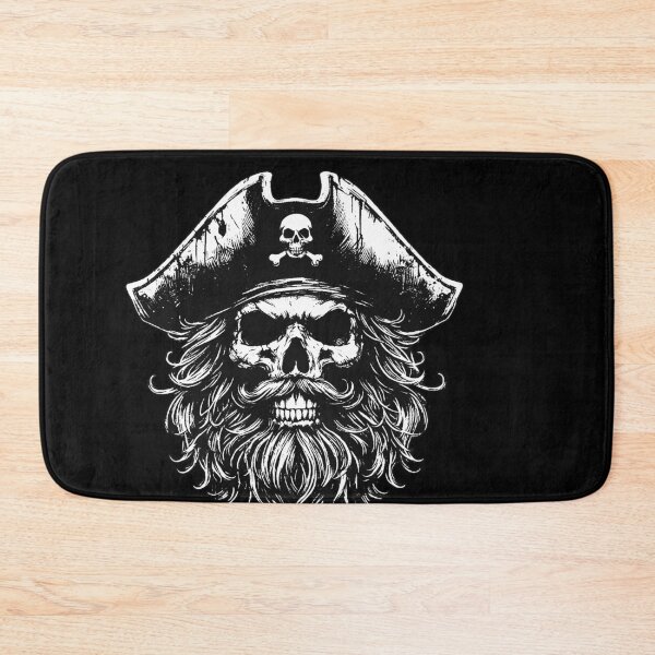 Item preview, Dark Art Skull Pirates Captain with Hat Marine Grunge Vintage Tattoo designed and sold by MORSPECTIVE.