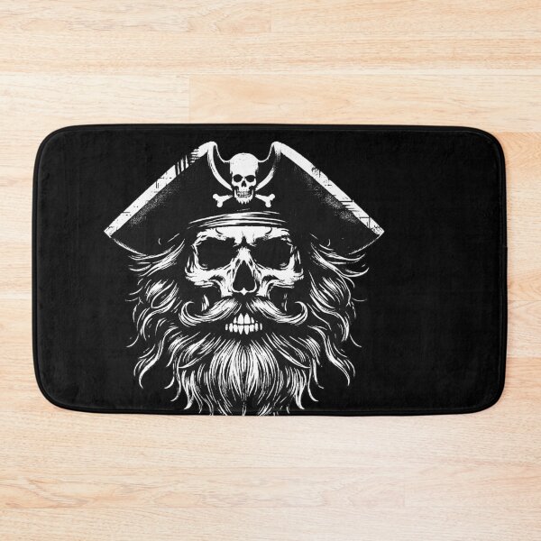 Item preview, Dark Art Skull Pirates Captain with Hat Marine Grunge Vintage Tattoo designed and sold by MORSPECTIVE.