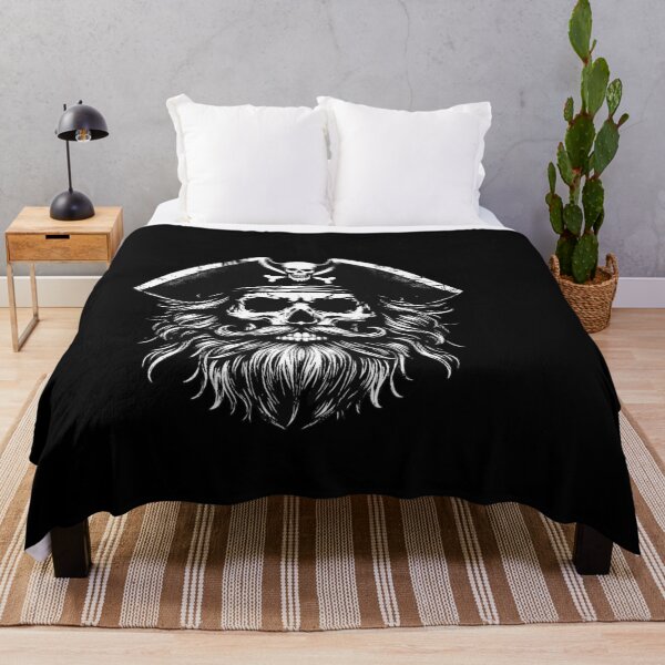Item preview, Dark Art Skull Pirates Captain with Hat Marine Grunge Vintage Tattoo designed and sold by MORSPECTIVE.