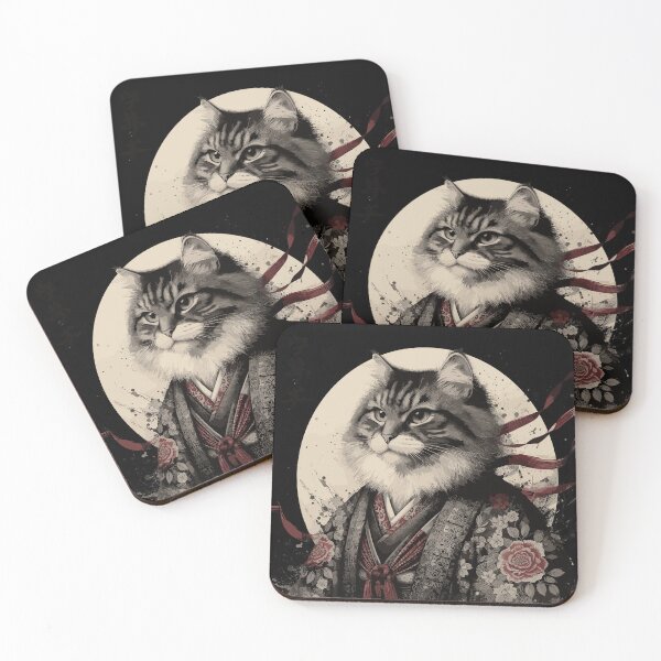 Item preview, Samurai Cat in Sumi-e Style designed and sold by diegomenjivar92.