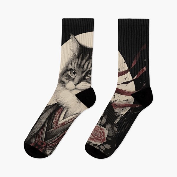 Item preview, Samurai Cat in Sumi-e Style designed and sold by diegomenjivar92.