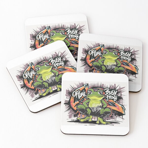 Item preview, OFFLINE BUSY FROG: Embrace the Digital Detox with a Quirky Twist designed and sold by Colorful-Garden.