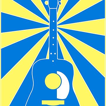 Artwork thumbnail, Acoustic Guitar (Sunrise: Blue & Yellow) by 6tuningpegs
