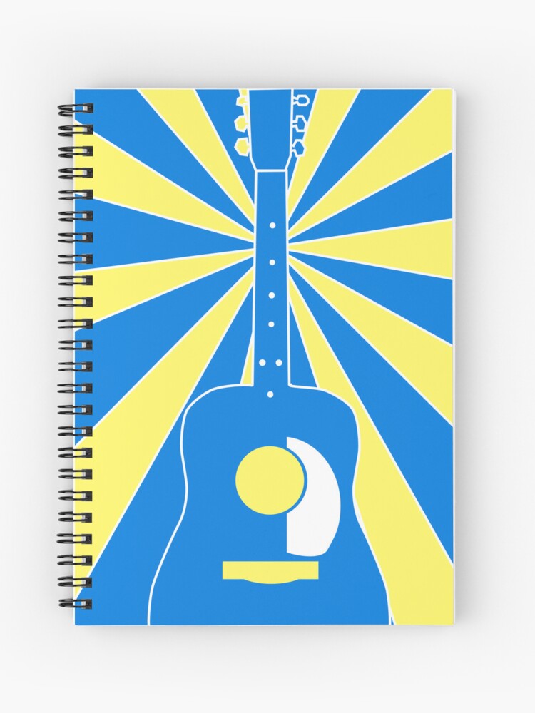 Thumbnail 1 of 3, Journal, Acoustic Guitar (Sunrise: Blue & Yellow) designed and sold by 6tuningpegs.