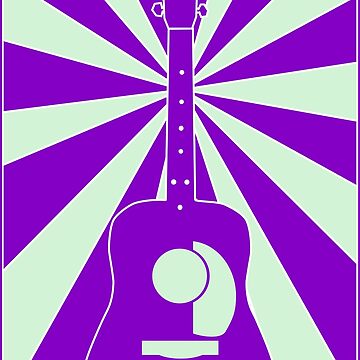 Artwork thumbnail, Acoustic Guitar (Sunrise: Purple & Mint) by 6tuningpegs