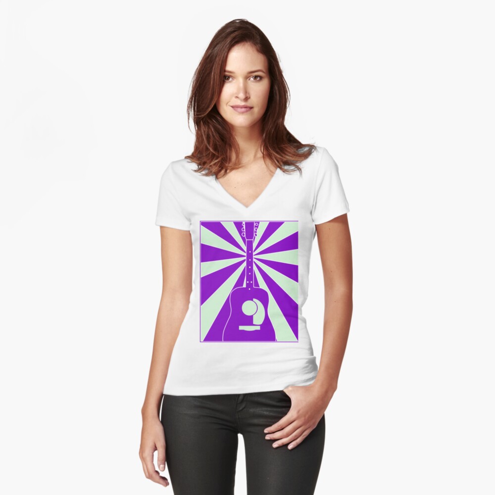 Item preview, Fitted V-Neck T-Shirt designed and sold by 6tuningpegs.