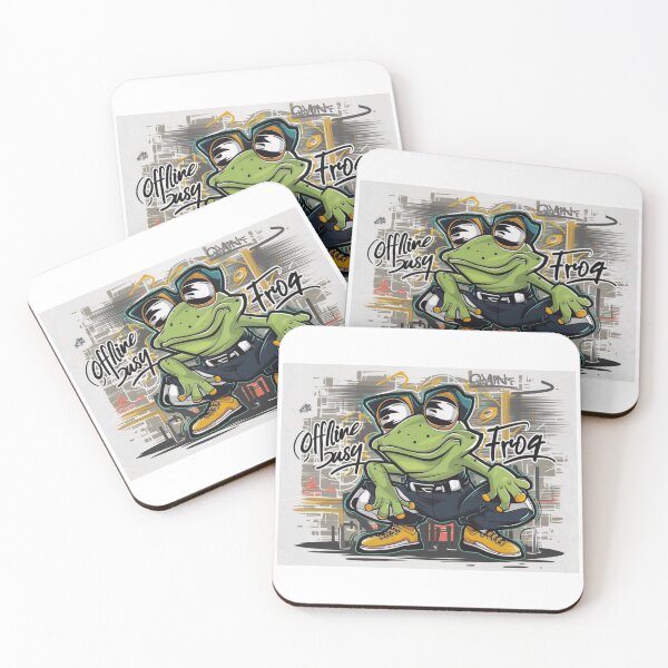 Item preview, OFFLINE BUSY FROG: Embrace the Digital Detox with a Quirky Twist designed and sold by Colorful-Garden.
