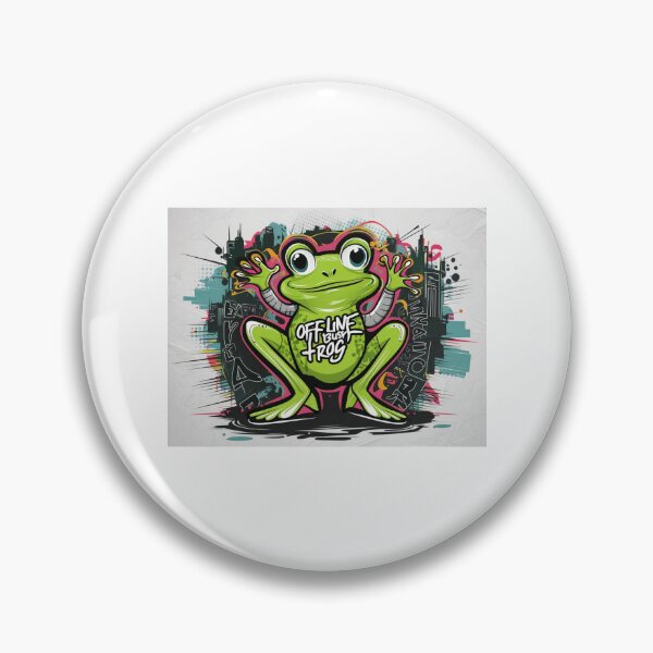 Item preview, OFFLINE BUSY FROG: Embrace the Digital Detox with a Quirky Twist designed and sold by Colorful-Garden.